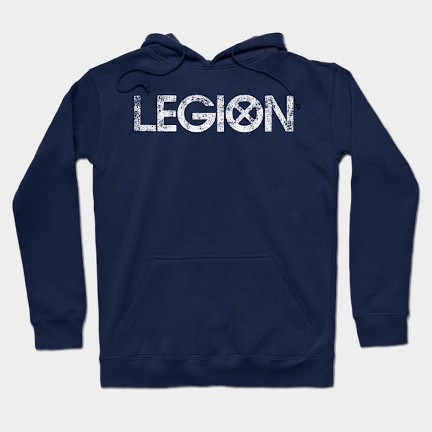 Legion white emblem Hoodie by happyantsstudio